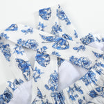 Blue and White Print Layered Sundress - Lil Cactus
