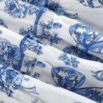 Blue and White Print Layered Sundress - Lil Cactus