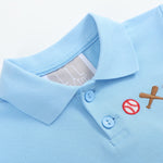 Blue Baseball Polo Shirt - Lil Cactus