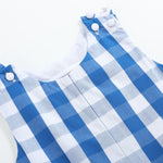 Blue Big Check Shortalls - Lil Cactus