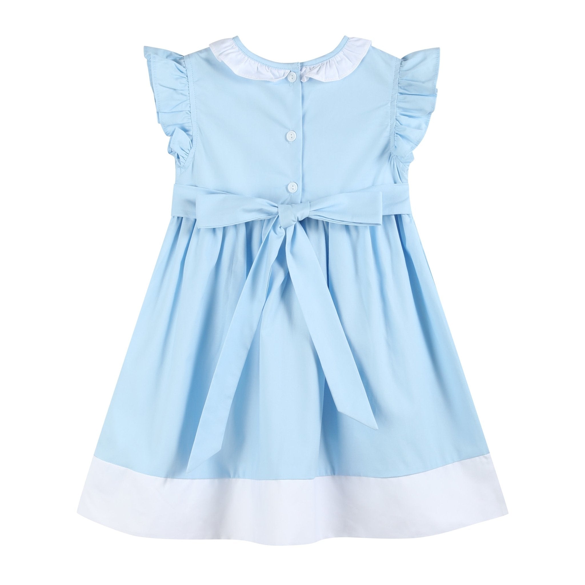 Lil Cactus Baby Dress Blue Big Sister Smocked Dress - 12-18M, Outfit, Cotton Lil Cactus Baby Dress Blue Big Sister Smocked Dress - 12-18M, Outfit, Cotton