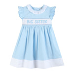 Blue Big Sister Smocked Dress - Lil Cactus