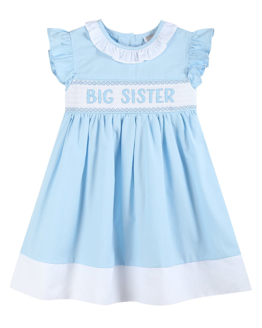 Blue Big Sister Smocked Dress - Lil Cactus