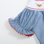 Blue Farm Animal Smocked Bishop Dress - Lil Cactus