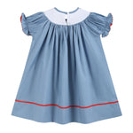 Blue Farm Animal Smocked Bishop Dress - Lil Cactus