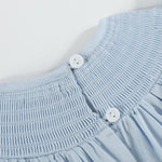 Blue Floral Crosses Smocked Bishop Dress - Lil Cactus