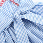 Blue Gingham American Flag Ruffle Dress - Lil Cactus