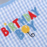 Blue Gingham 'Birthday Boy' Bib - Lil Cactus