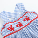 Blue Gingham Crawfish Layered Sundress - Lil Cactus