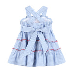 Blue Gingham Crawfish Layered Sundress - Lil Cactus