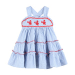 Blue Gingham Crawfish Layered Sundress - Lil Cactus