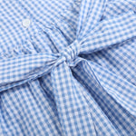 Blue Gingham Crawfish Smocked Dress - Lil Cactus