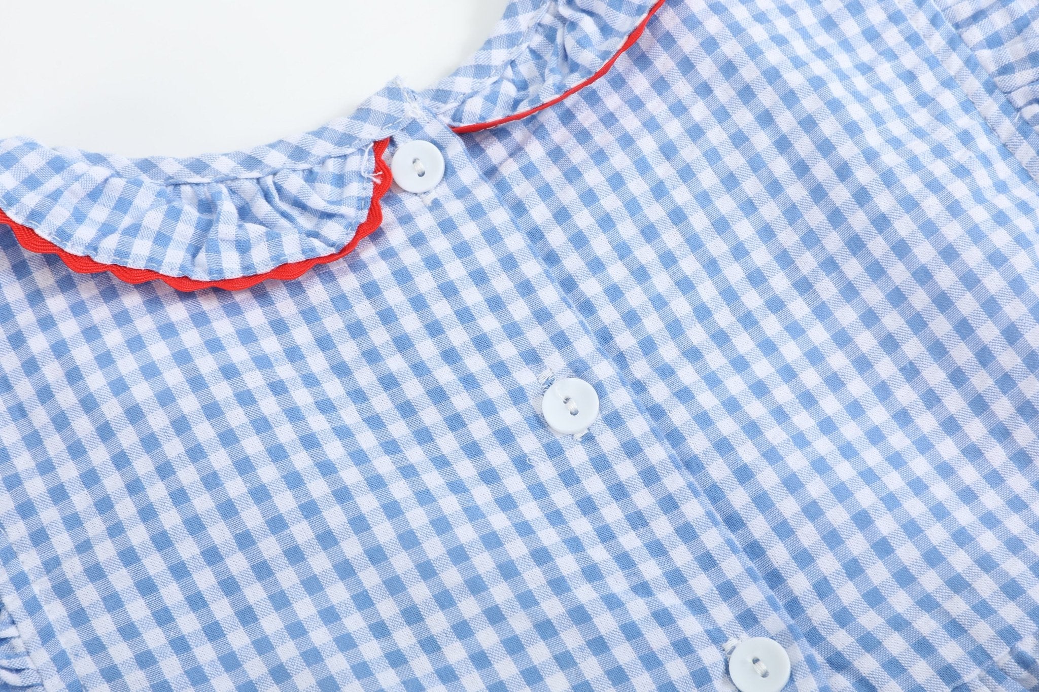 blue gingham smocked dress Lil Cactus Baby Dress Ð Blue Gingham Crawfish Smocked Dress