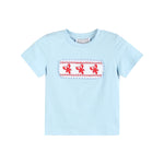 Blue Gingham Crawfish Smocked Shirt and Shorts Set - Lil Cactus