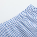 Blue Gingham Crawfish Smocked Shirt and Shorts Set - Lil Cactus