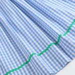 Blue Gingham Farm Smocked Bishop Dress - Lil Cactus