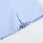 Blue Gingham Whale Overall Shortalls - Lil Cactus