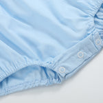 Blue Lil Sister Smocked Romper - Lil Cactus