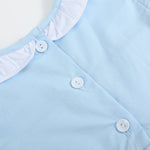 Blue Lil Sister Smocked Romper - Lil Cactus