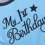 Blue 'My 1st Birthday' Bib - Lil Cactus