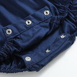 Blue Nativity Smocked Ruffle Romper - Lil Cactus
