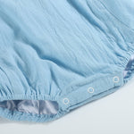Blue Pumpkin Bubble Ruffle Romper - Lil Cactus