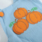 Blue Pumpkin Bubble Ruffle Romper - Lil Cactus