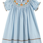 Blue Pumpkin Smocked Bishop Dress - Lil Cactus