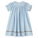 Blue Pumpkin Smocked Bishop Dress - Lil Cactus