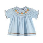 Blue Pumpkin Smocked Dress and Bloomers Set - Lil Cactus