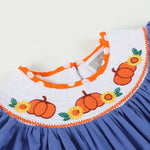 Blue Pumpkin Sunflower Smocked Bishop Dress - Lil Cactus