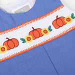 Blue Pumpkin Sunflower Smocked Overalls - Lil Cactus