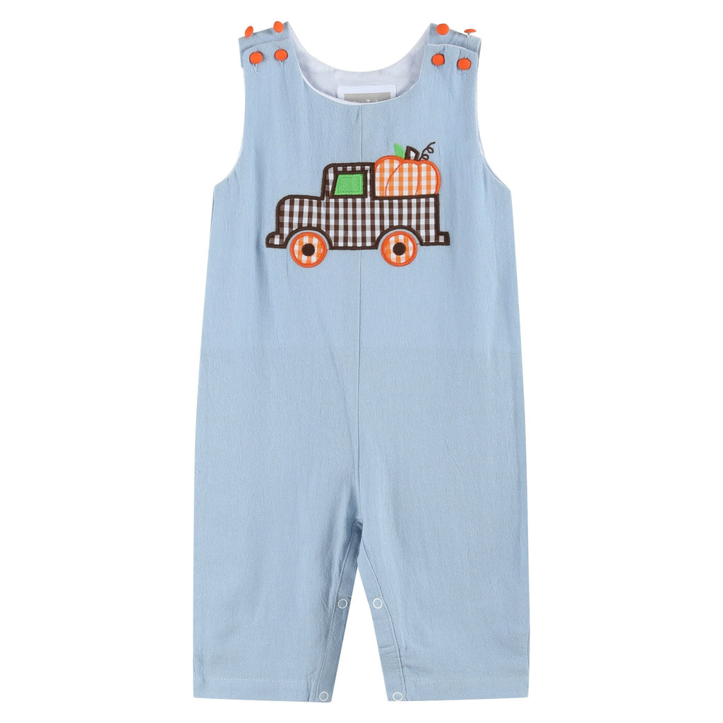 Blue Pumpkin Truck Overalls - Lil Cactus