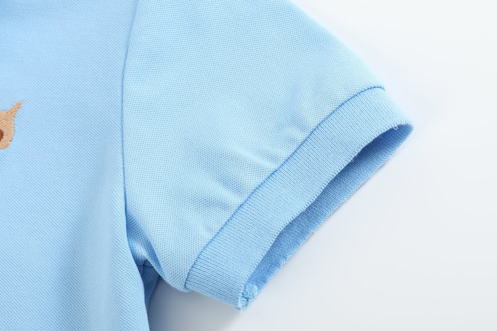 Blue Puppy Golf Shirt - Lil Cactus