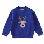 Blue Reindeer Christmas Sweater - Lil Cactus