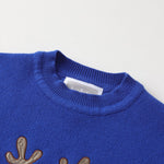 Blue Reindeer Christmas Sweater - Lil Cactus