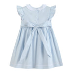Blue Ruffled Crosses Smocked Dress - Lil Cactus