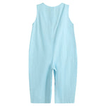 Blue Santa Smocked Overalls - Lil Cactus