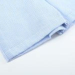 Blue Seersucker Gingham Bunny Shortall - Lil Cactus