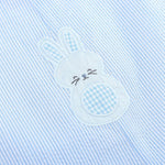 Blue Seersucker Gingham Bunny Shortall - Lil Cactus