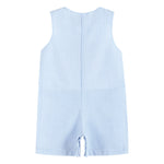 Blue Seersucker Pumpkin Shortalls - Lil Cactus