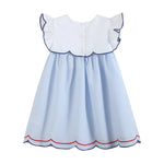 Blue Seersucker USA Flag Dress - Lil Cactus