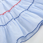 Blue Seersucker USA Flag Layered Sundress - Lil Cactus