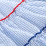Blue Seersucker USA Flag Layered Sundress - Lil Cactus