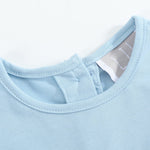 Blue Smocked Knit ABC School Dress - Lil Cactus