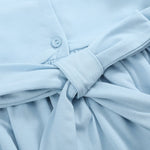Blue Smocked Knit ABC School Dress - Lil Cactus
