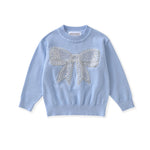 Blue Sparkly Bow Sweater - Lil Cactus