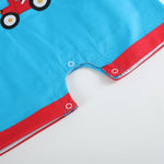 Blue Tractor Applique Shortalls - Lil Cactus