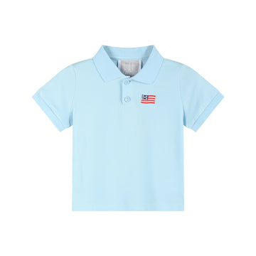 Blue USA Flag Polo Shirt - Lil Cactus