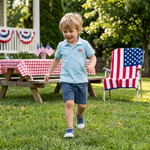 Blue USA Flag Polo Shirt - Lil Cactus